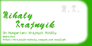 mihaly krajnyik business card